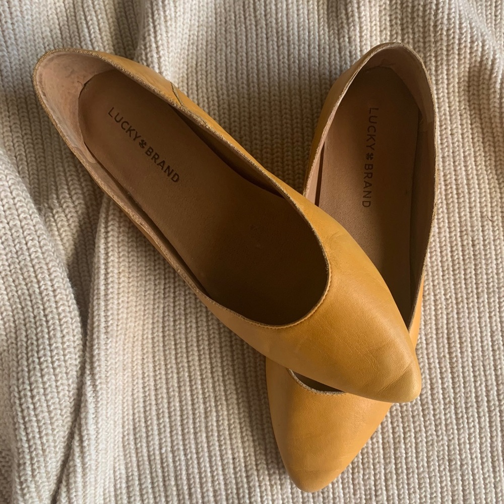 Lucky Brand yellow flats